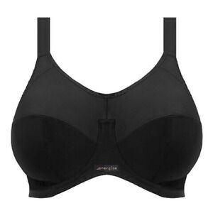 Elomi Energise High Impact Underwire Sports Bra Black J-Hook Racerback 34K